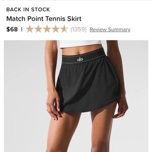 Alo Match Point Tennis Skirt